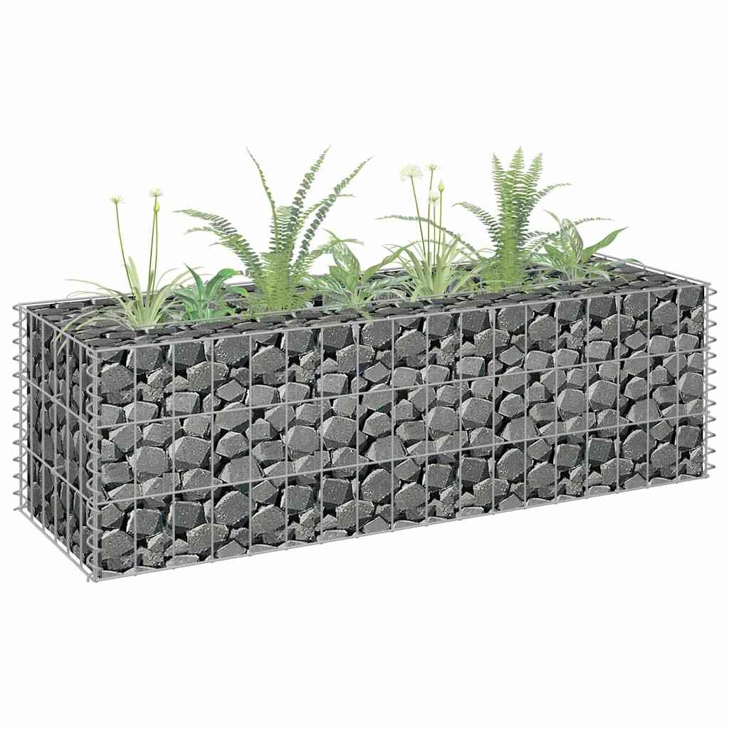 vidaXL Габион повдигната леха поцинкована стомана 90x30x30 cм