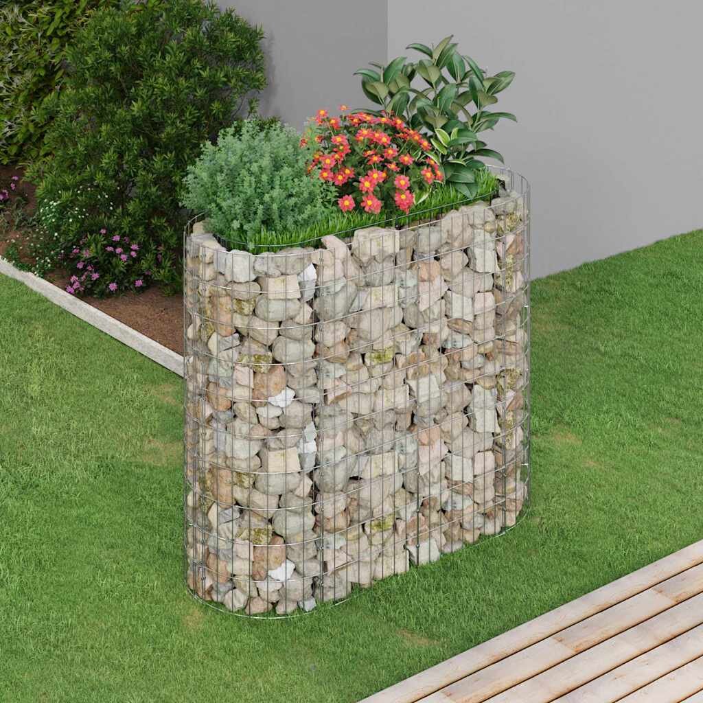 vidaXL Габион повдигната леха поцинковано желязо 120x50x100 cм