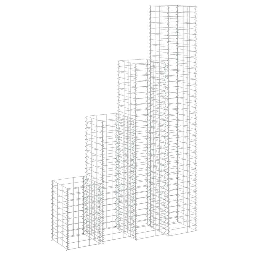 vidaXL Габиони повдигнати лехи 4 бр 30x30x50/100/150/200 см желязо