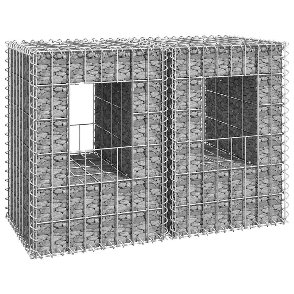 vidaXL Габионна кошница стълб 2 бр 40x40x60 cм желязо