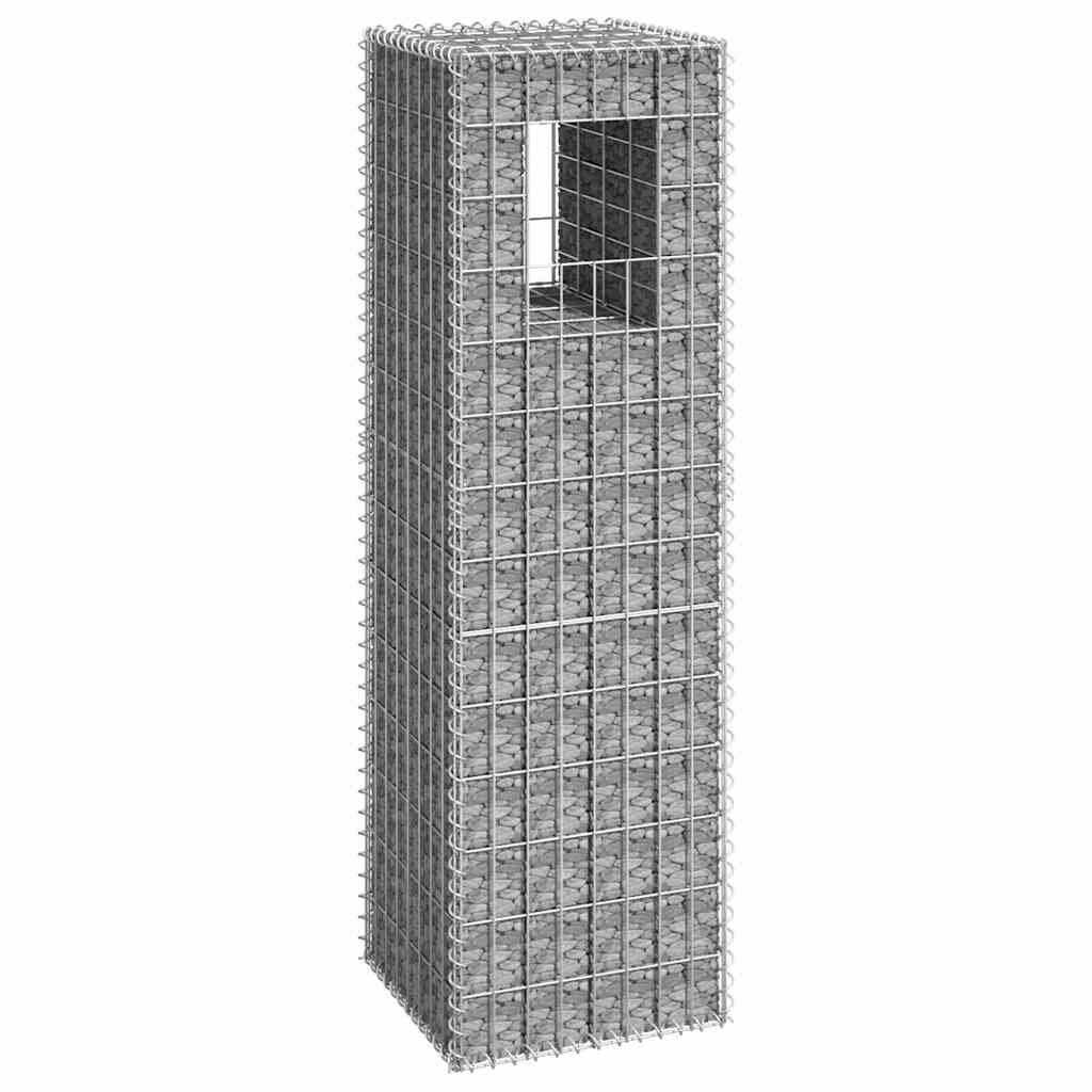 vidaXL Габионна кошница стълб 40x40x140 cм желязо