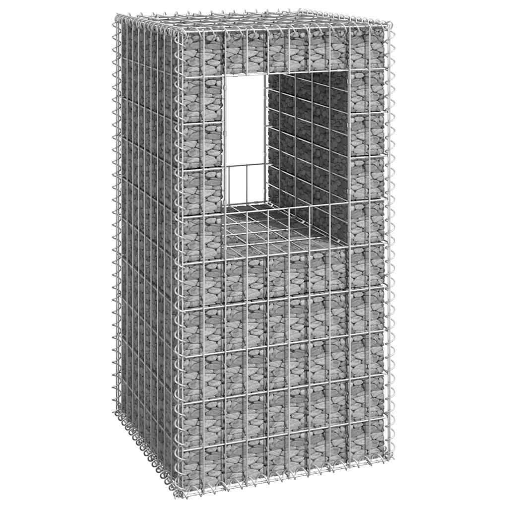 vidaXL Габионна кошница стълб 50x50x100 cм желязо