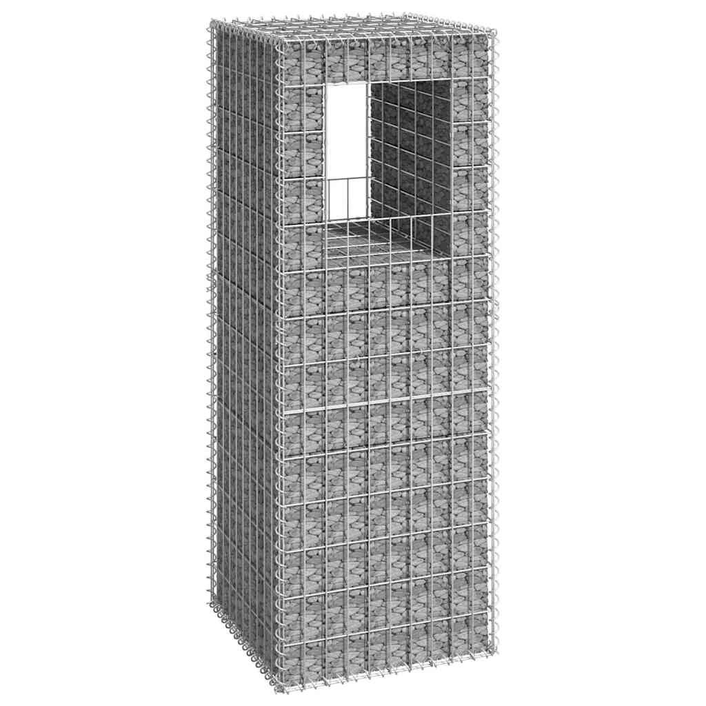 vidaXL Габионна кошница стълб 50x50x140 cм желязо