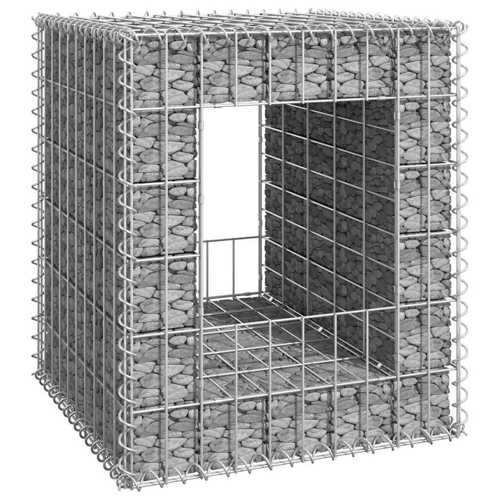 vidaXL Габионна кошница стълб 50x50x60 cм желязо