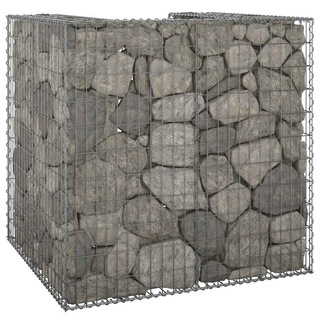 vidaXL Габионна стена за контейнер поцинкована стомана 110x100x110 см