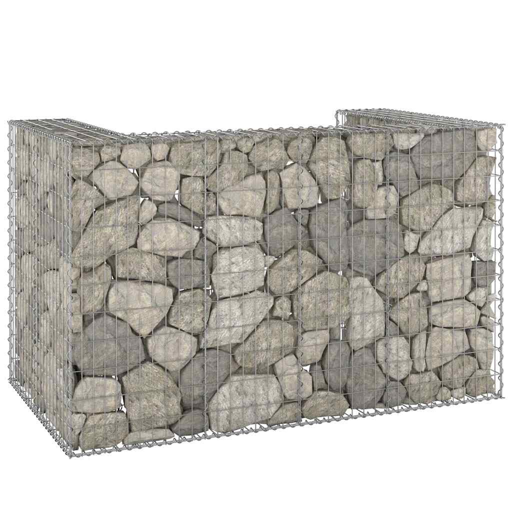 vidaXL Габионна стена за контейнери поцинкована стомана 180x100x110 см