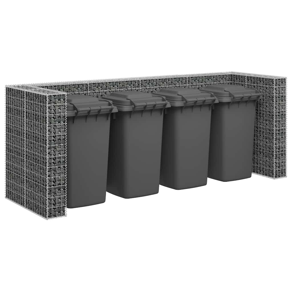 vidaXL Габионна стена за контейнери поцинкована стомана 320x100x120 см