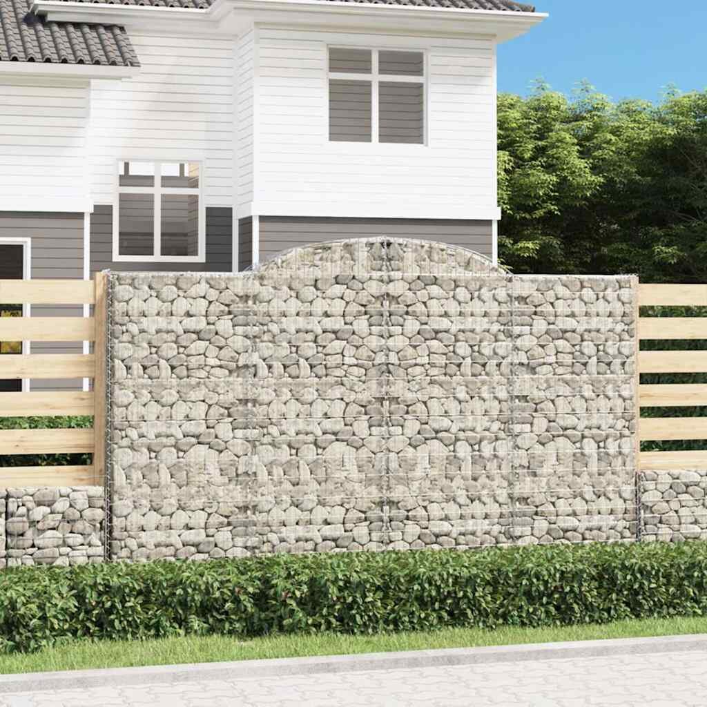 vidaXL Габионни кошници арка 11 бр 300x50x180/200см поцинковано желязо