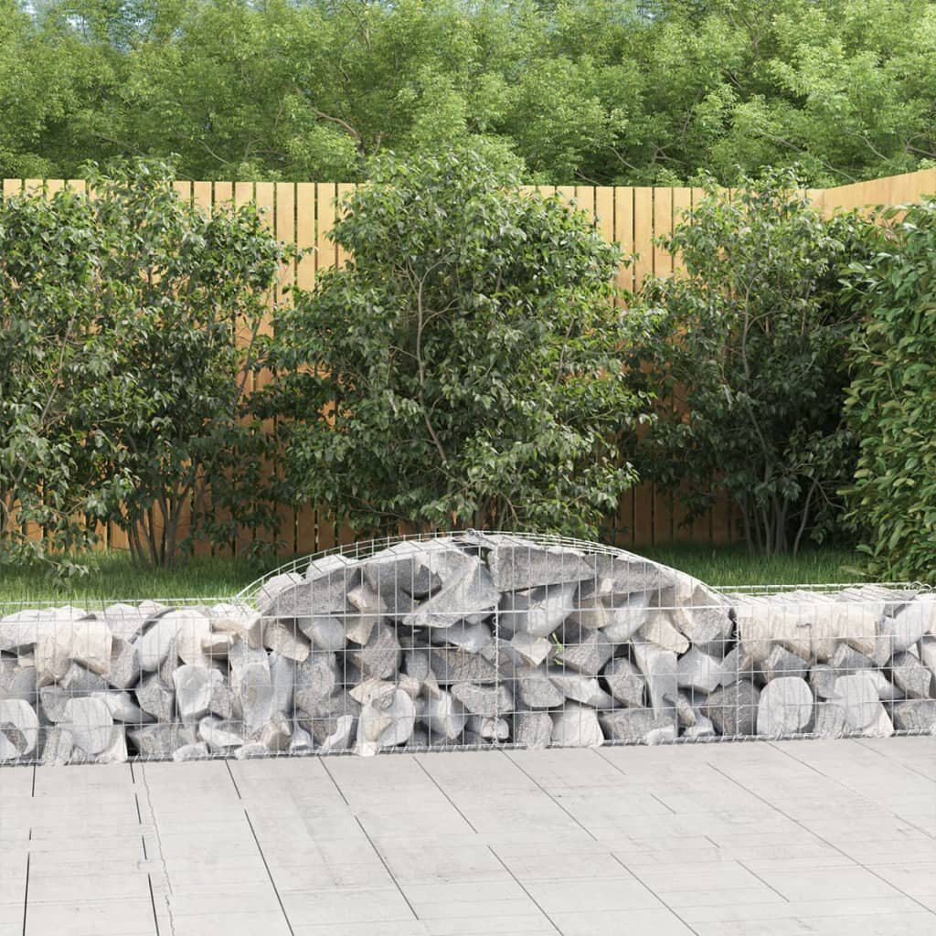 vidaXL Габионни кошници арка 11 бр 300x50x40/60 см поцинковано желязо
