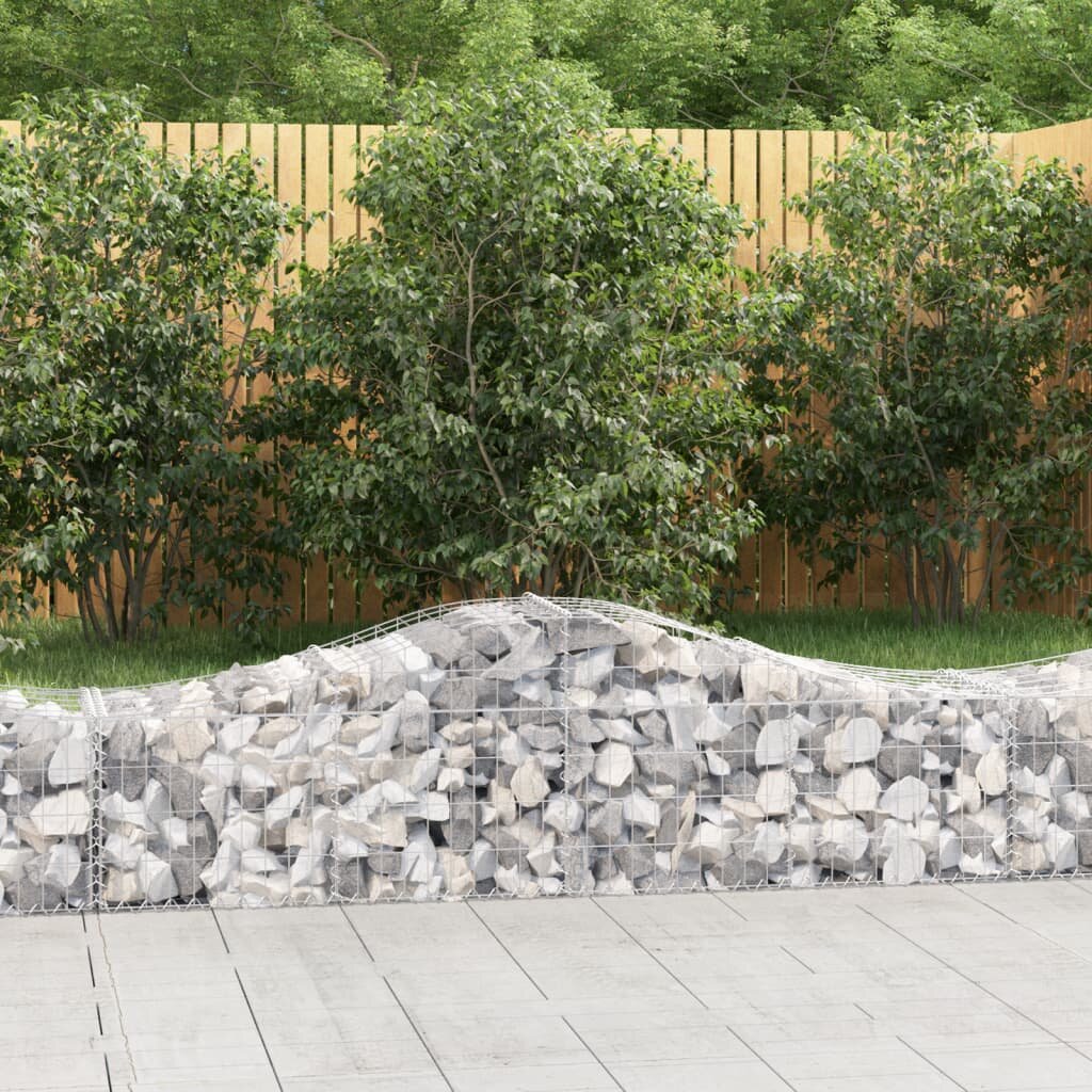 vidaXL Габионни кошници арка 13 бр 200x50x40/60 см поцинковано желязо