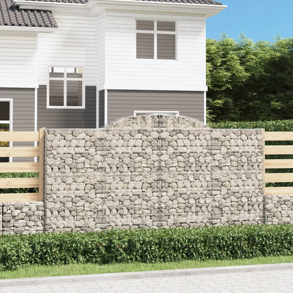 vidaXL Габионни кошници арка 13 бр 300x50x160/180см поцинковано желязо