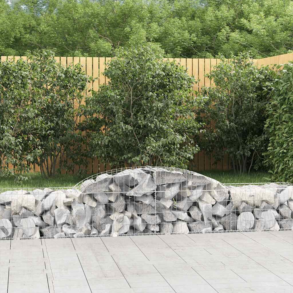 vidaXL Габионни кошници арка 2 бр 300x50x40/60 см поцинковано желязо