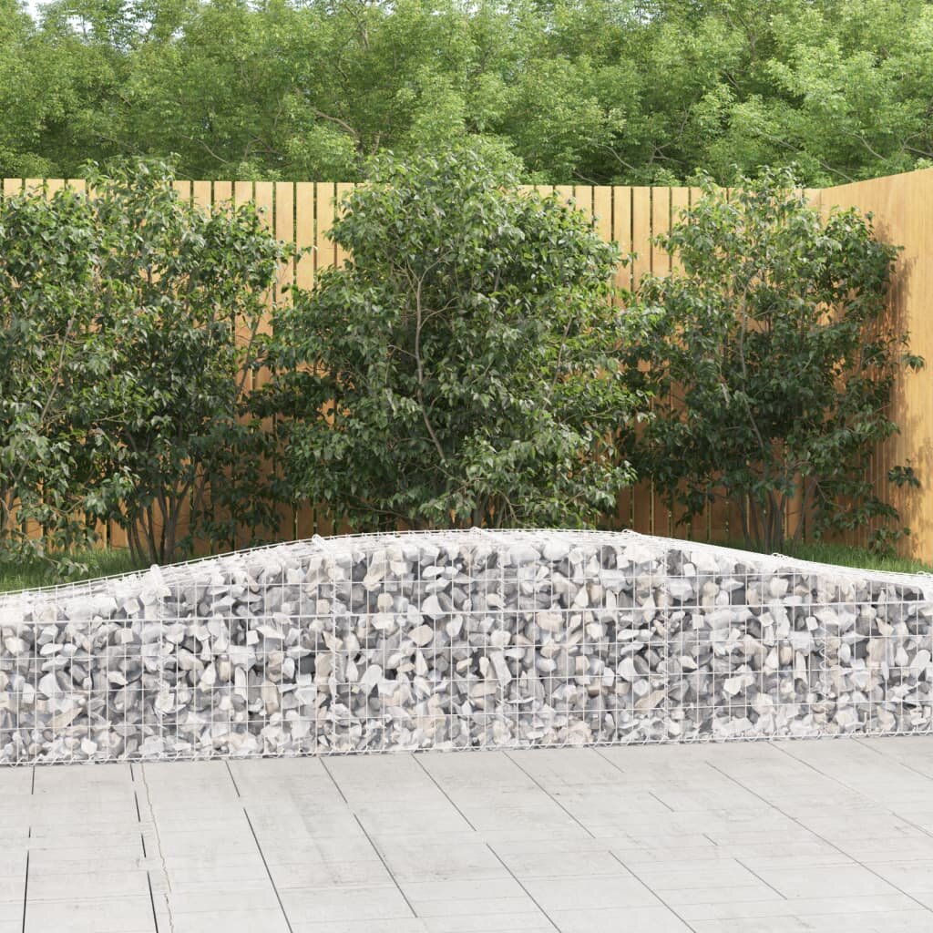 vidaXL Габионни кошници арка 2 бр 400x50x40/60 см поцинковано желязо