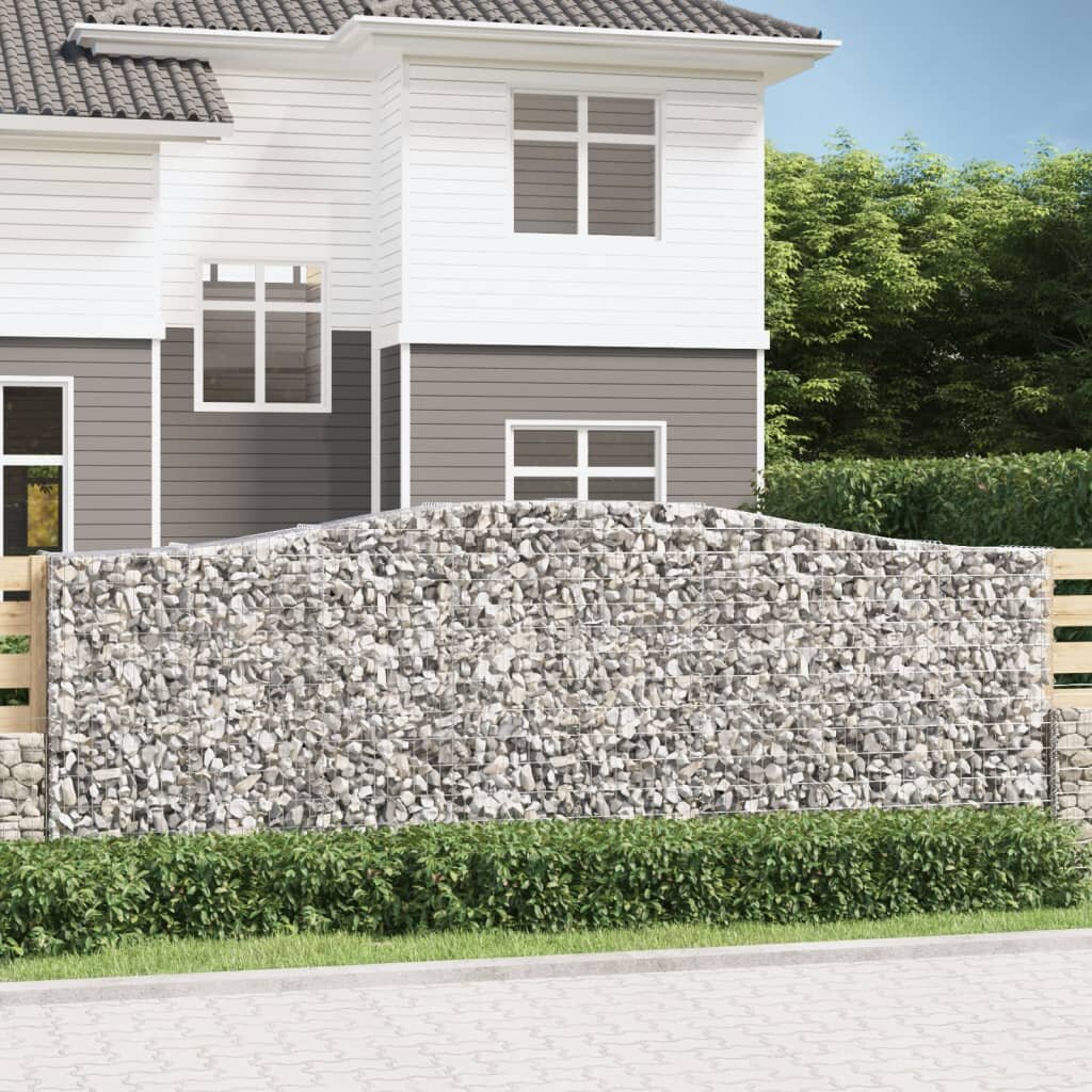 vidaXL Габионни кошници арка 20 бр 400x50x140/160см поцинковано желязо