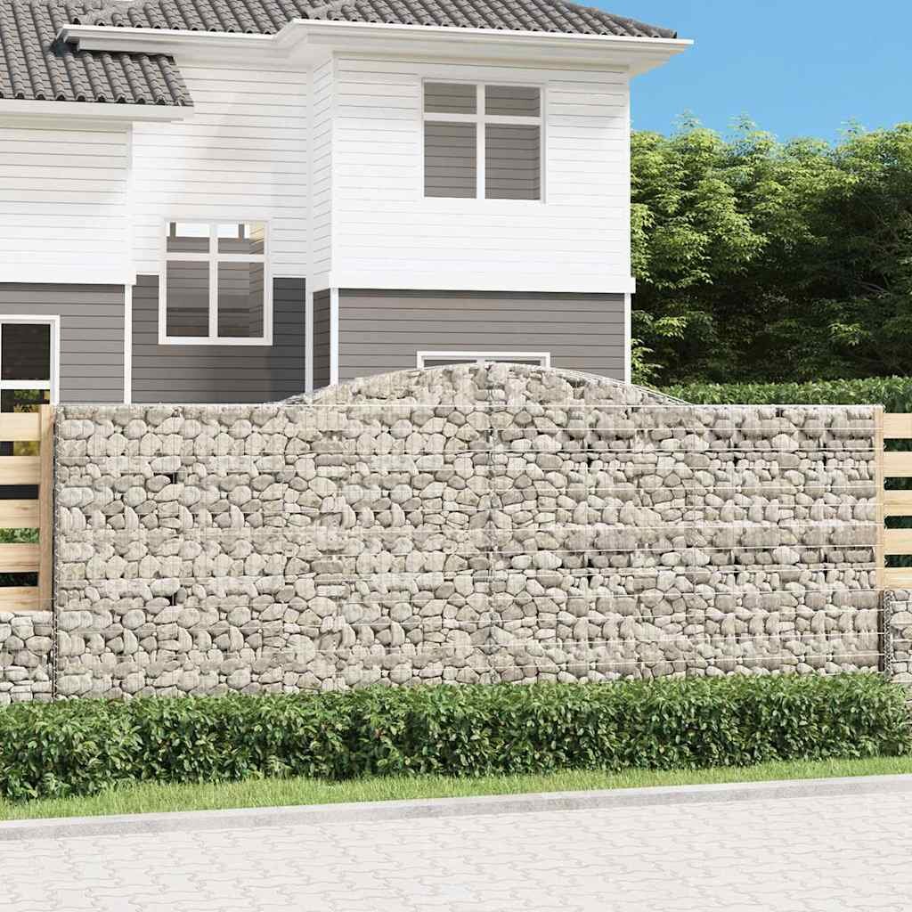 vidaXL Габионни кошници арка 25 бр 400x50x160/180см поцинковано желязо