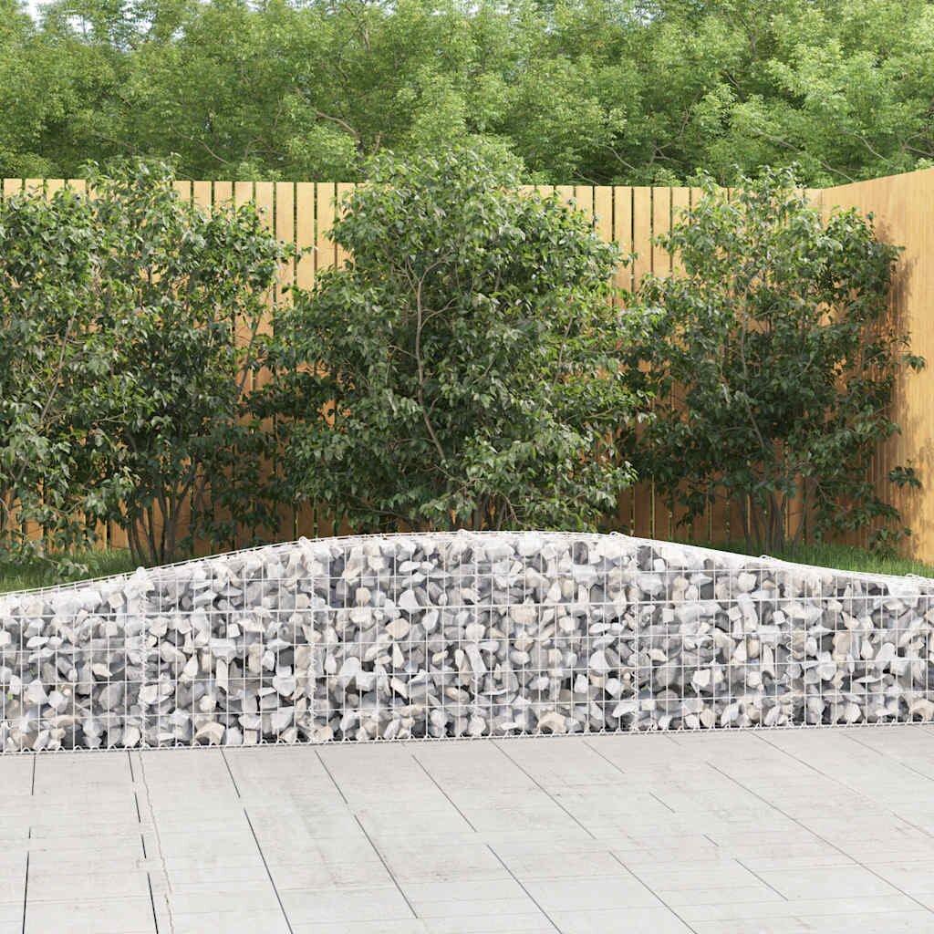 vidaXL Габионни кошници арка 3 бр 400x30x40/60 см поцинковано желязо