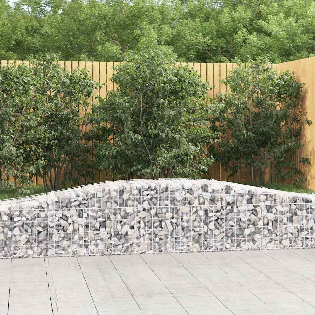 vidaXL Габионни кошници арка 4 бр 400x50x40/60 см поцинковано желязо