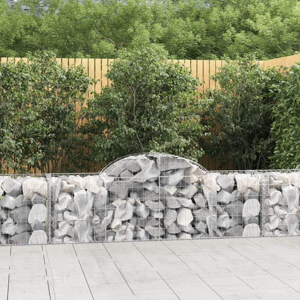 vidaXL Габионни кошници арка 40 бр 200x50x60/80 см поцинковано желязо
