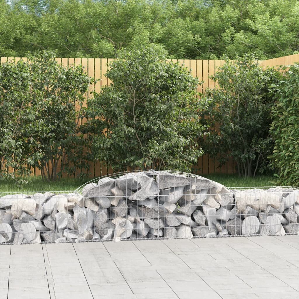 vidaXL Габионни кошници арка 5 бр 300x50x40/60 см поцинковано желязо