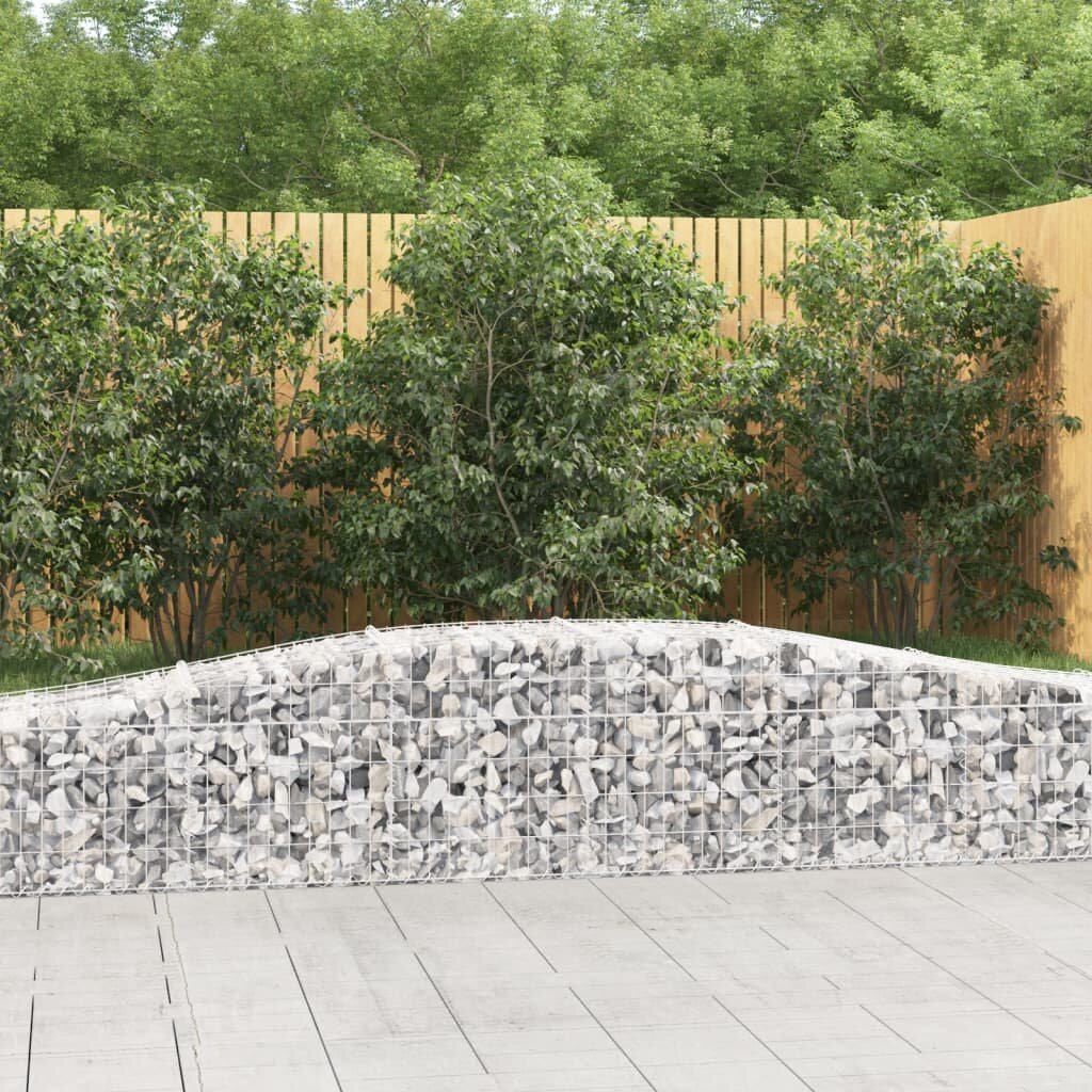 vidaXL Габионни кошници арка 6 бр 400x50x40/60 см поцинковано желязо