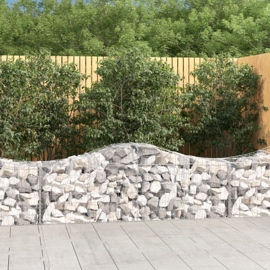 vidaXL Габионни кошници арка 8 бр 200x50x60/80 см поцинковано желязо