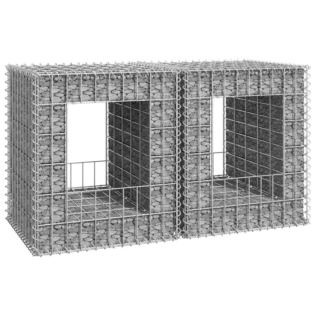 vidaXL Габионни кошници стълб 2 бр 50x50x60 cм желязо