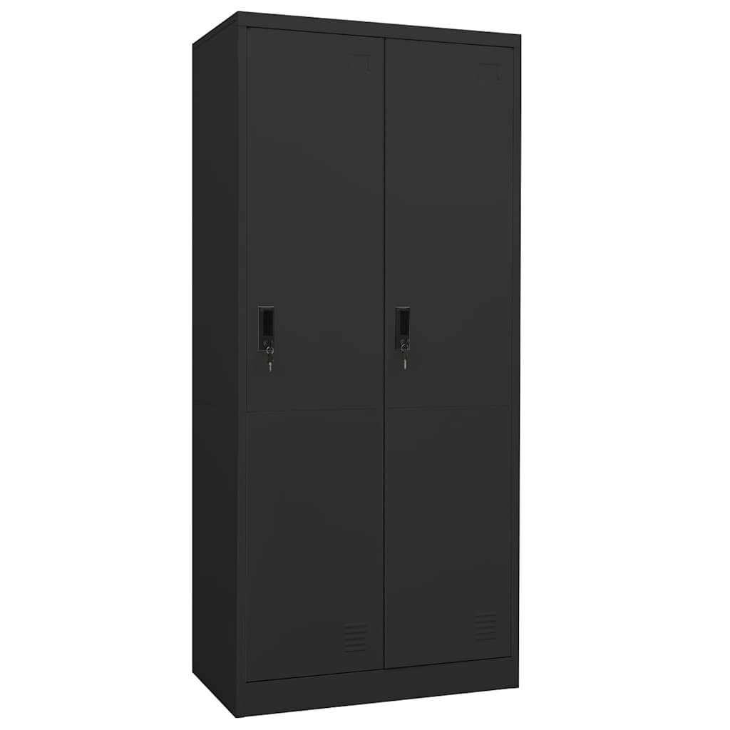 vidaXL Гардероб антрацит 80x50x180 см стомана