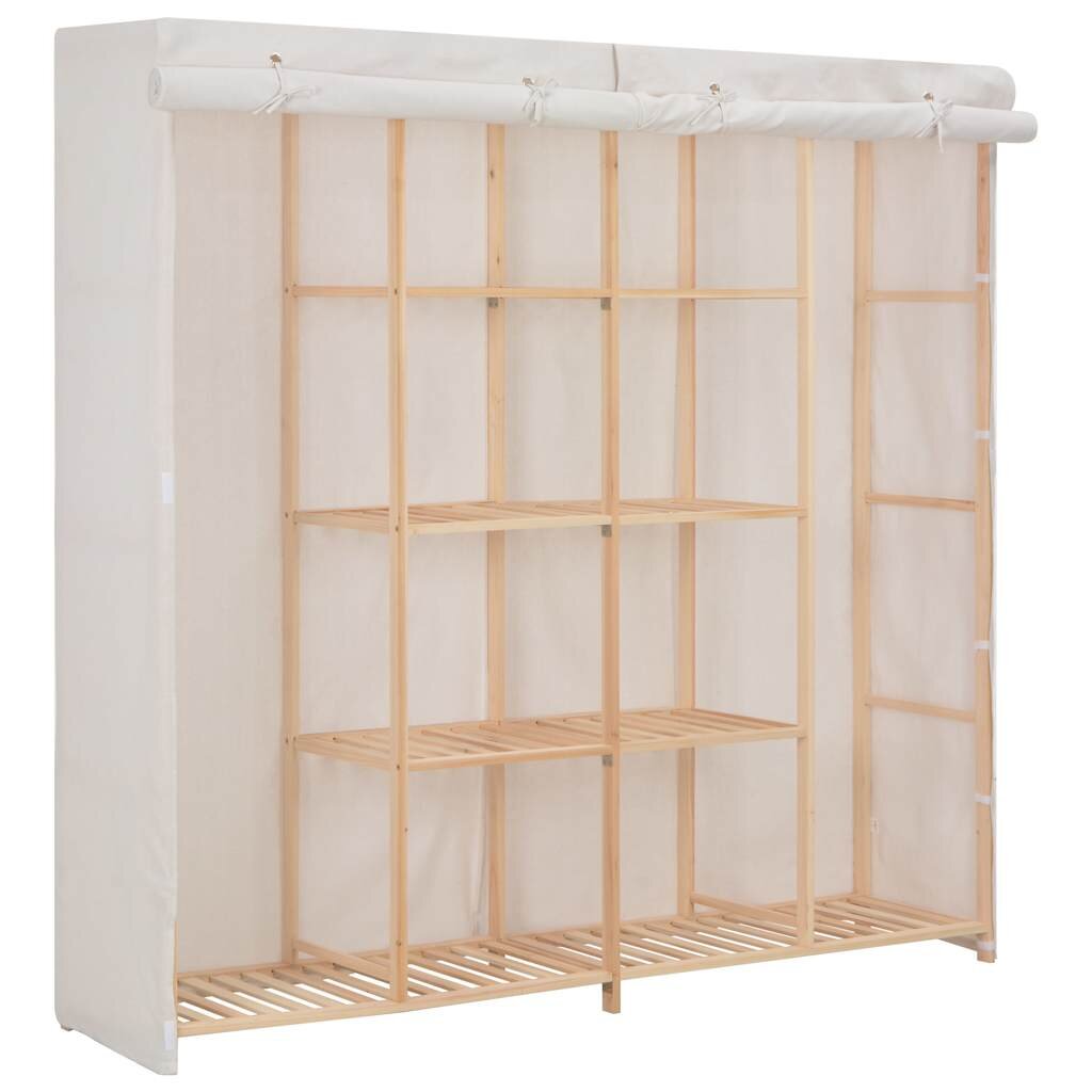 vidaXL Гардероб бял 173x40x170 см текстил