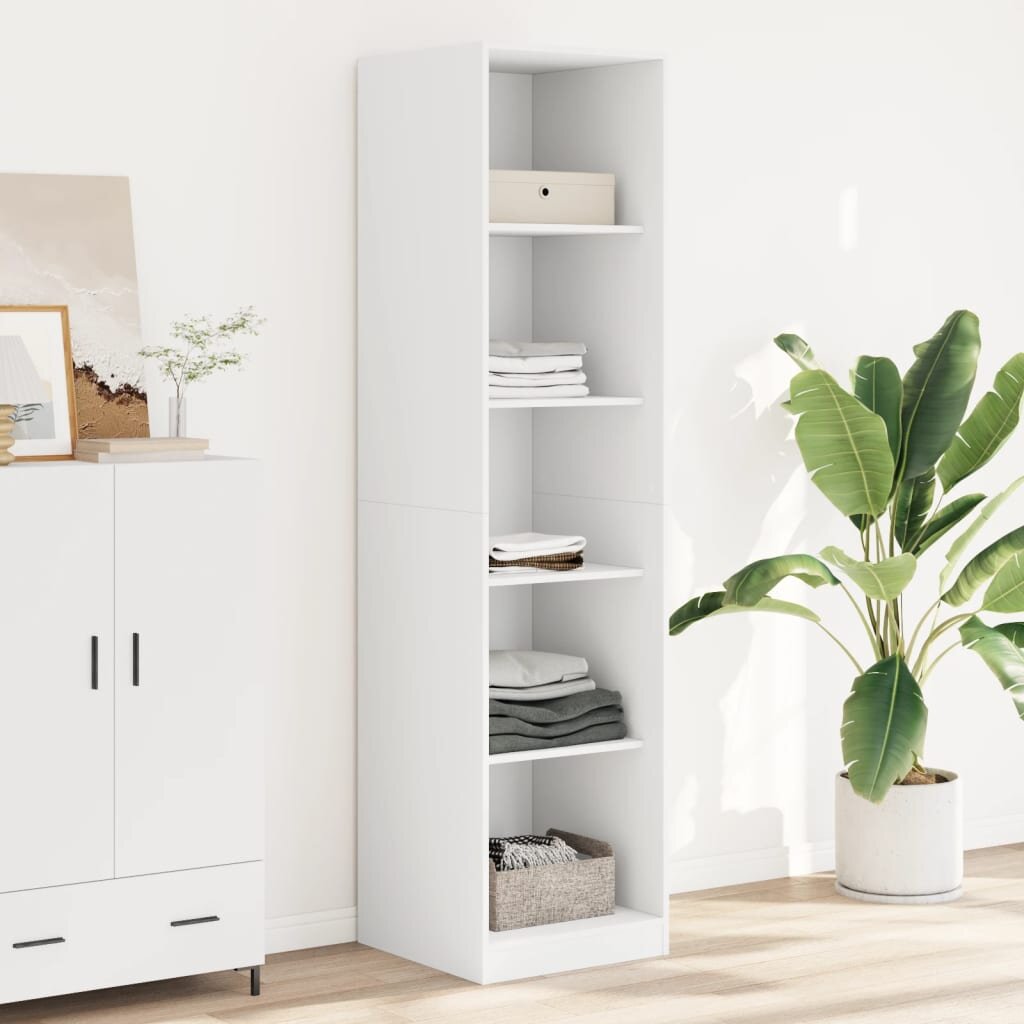 vidaXL Гардероб бял 50x50x200 см инженерно дърво