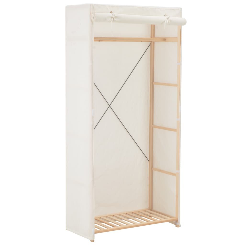 vidaXL Гардероб бял 79x40x170 см текстил