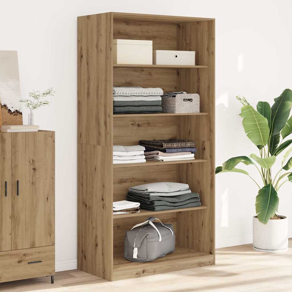 vidaXL Гардероб дъб артизан 100x50x200 см инженерно дърво