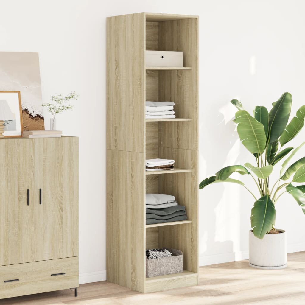 vidaXL Гардероб дъб сонома 50x50x200 см инженерно дърво