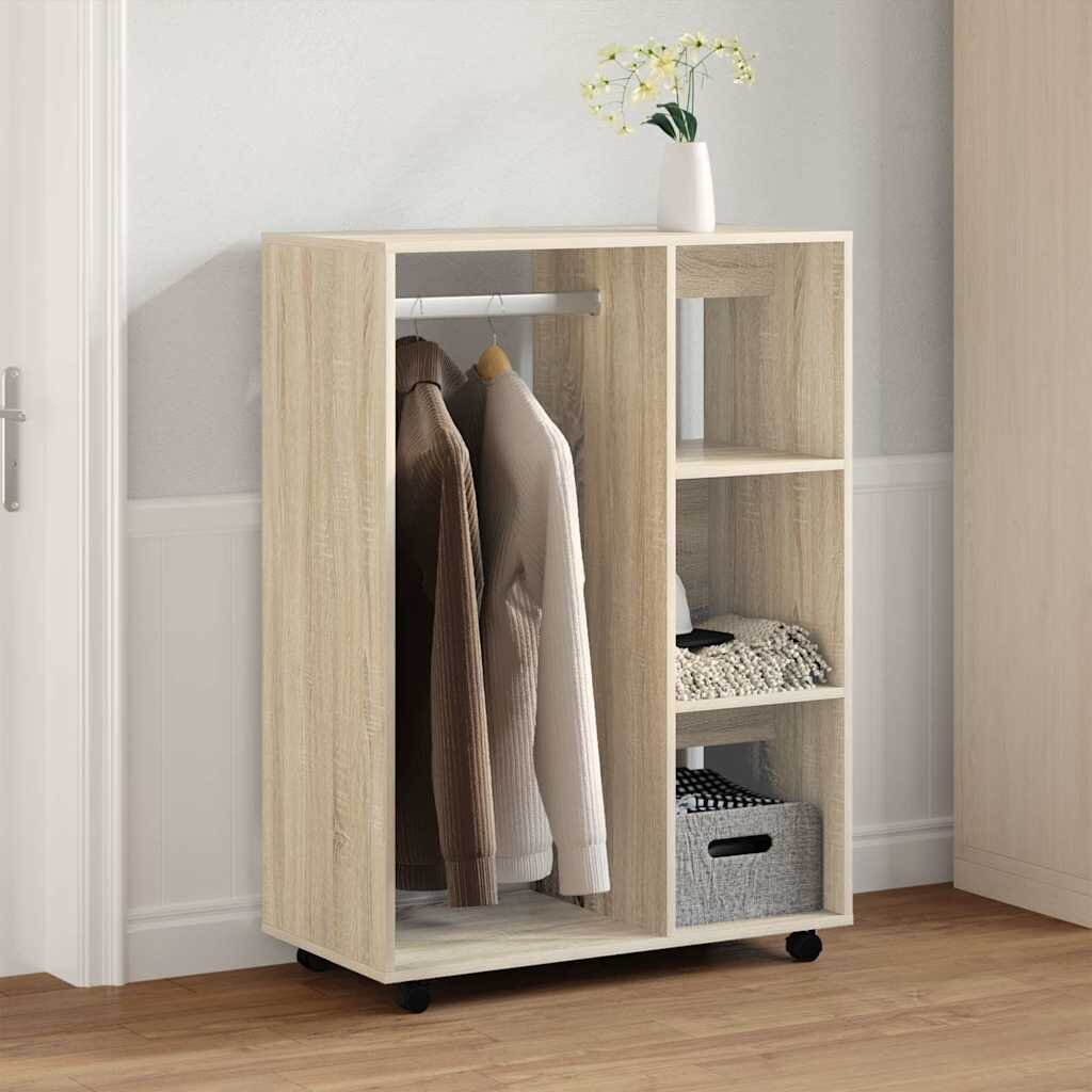 vidaXL Гардероб дъб сонома 80x40x110 см инженерно дърво