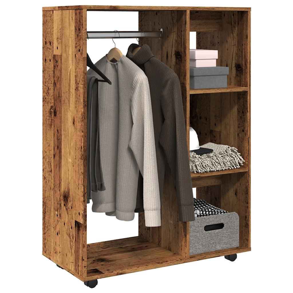 vidaXL Гардероб от старо дърво 80x40x110 cm Инженерна дървесина