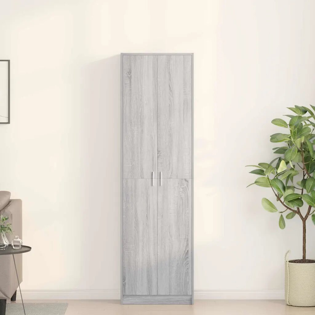 vidaXL Гардероб Сив Сонома 55 x 25 x 189 см Инженерна дървесина