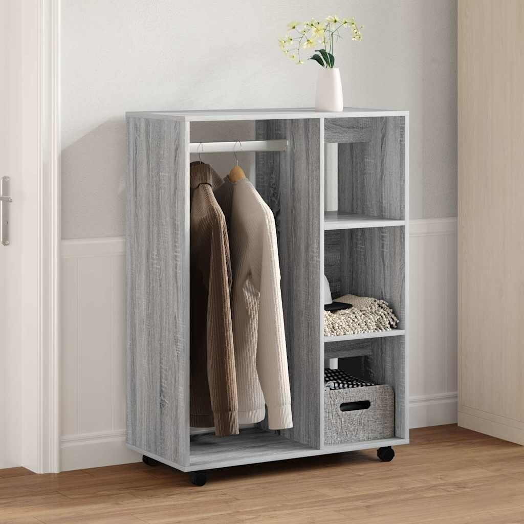 vidaXL Гардероб сив сонома 80x40x110 см инженерно дърво