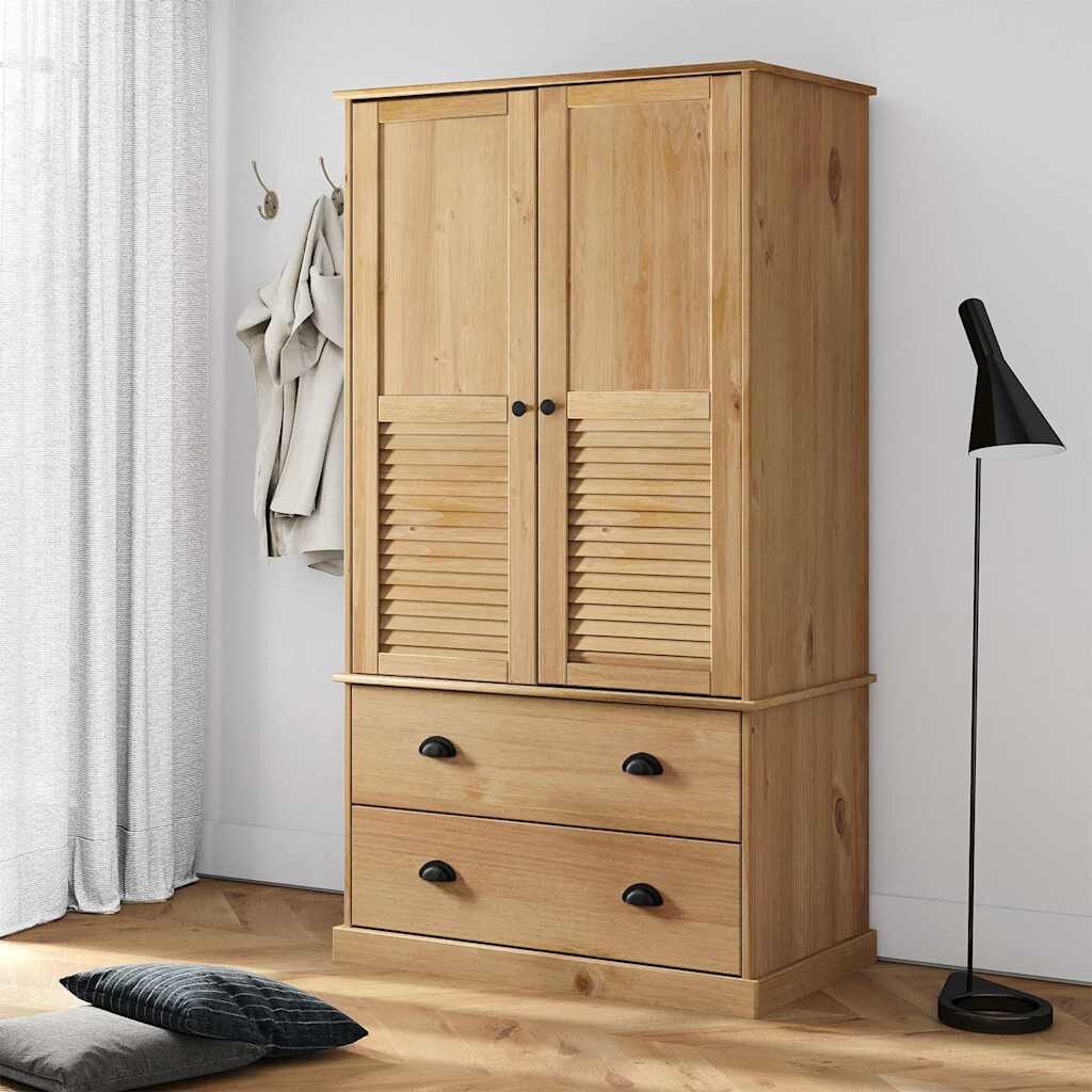 vidaXL Гардероб VIGO 90x55x170 см бор масив