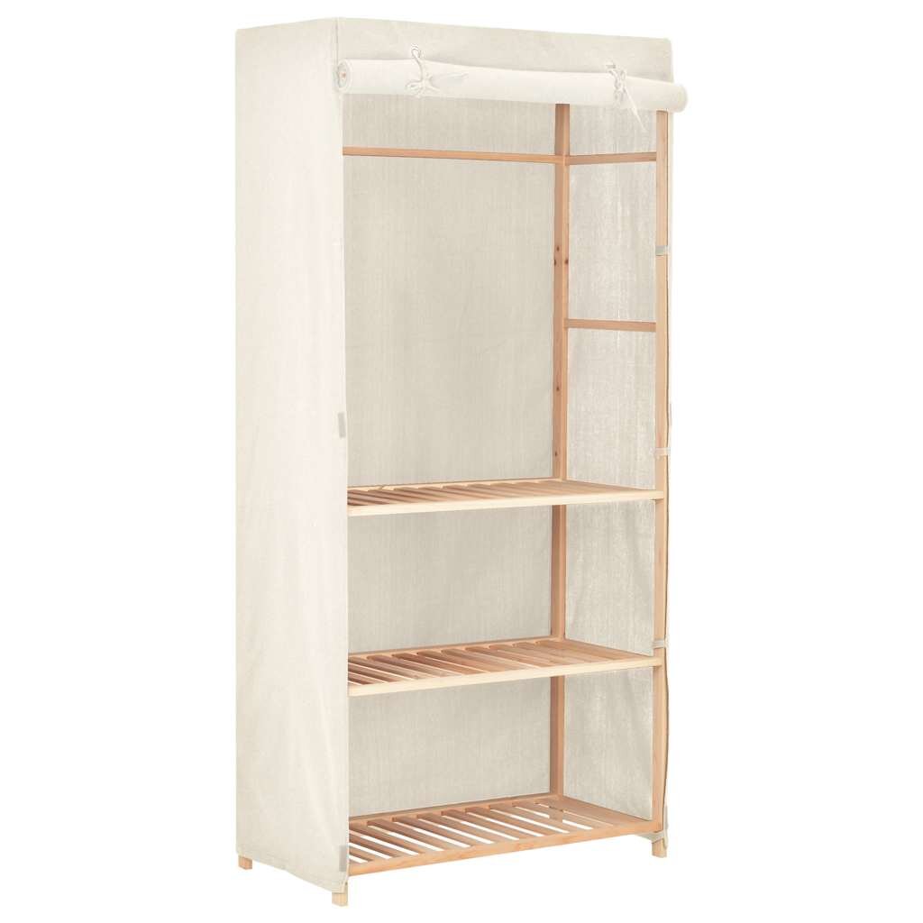 vidaXL Гардероб за дрехи с 3 рафта 79x40x170 см