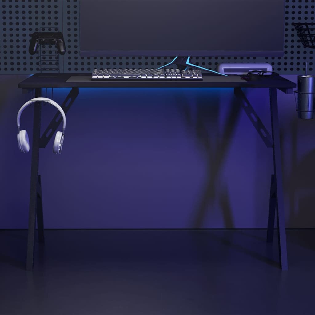 vidaXL Гейминг бюро с Y-образни крака черно 110x60x75 см