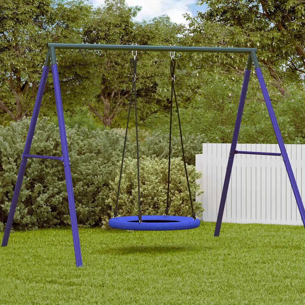 vidaXL Гнездо за пързалка Синьо 100 x 100 x 180 см Пластмаса