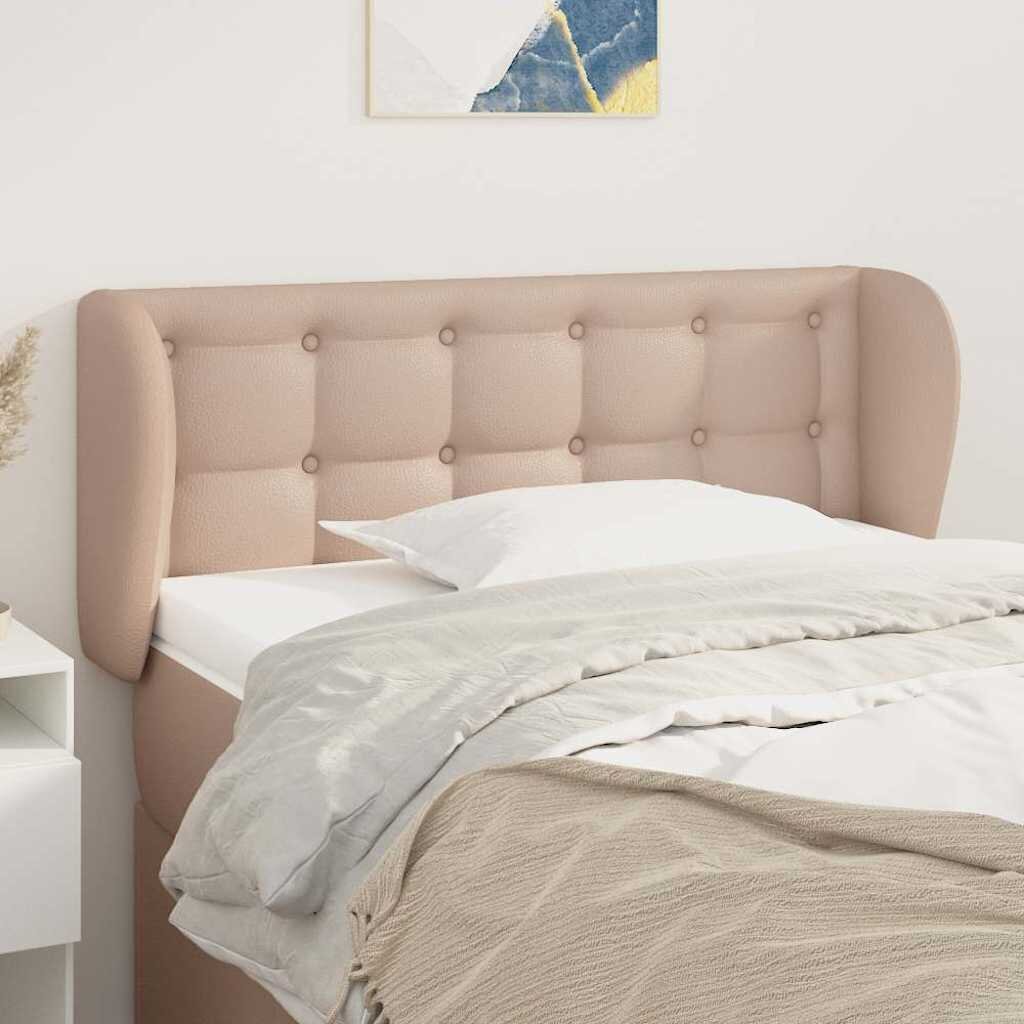 vidaXL Горна табла с уши капучино103x23x78/88 см изкуствена кожа