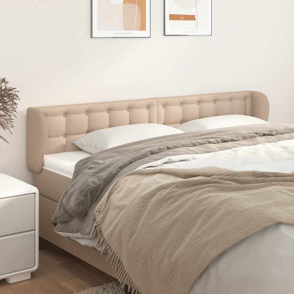 vidaXL Горна табла с уши капучино163x23x78/88 см изкуствена кожа