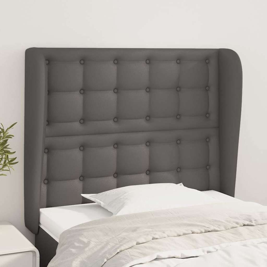vidaXL Горна табла с уши сива 103x23x118/128 см плат