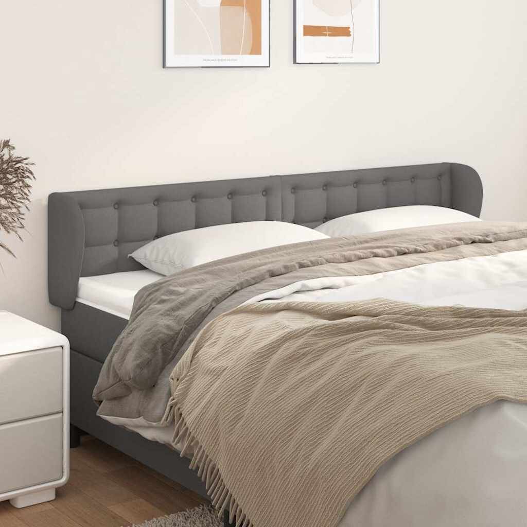 vidaXL Горна табла с уши сива 183x23x78/88 см изкуствена кожа