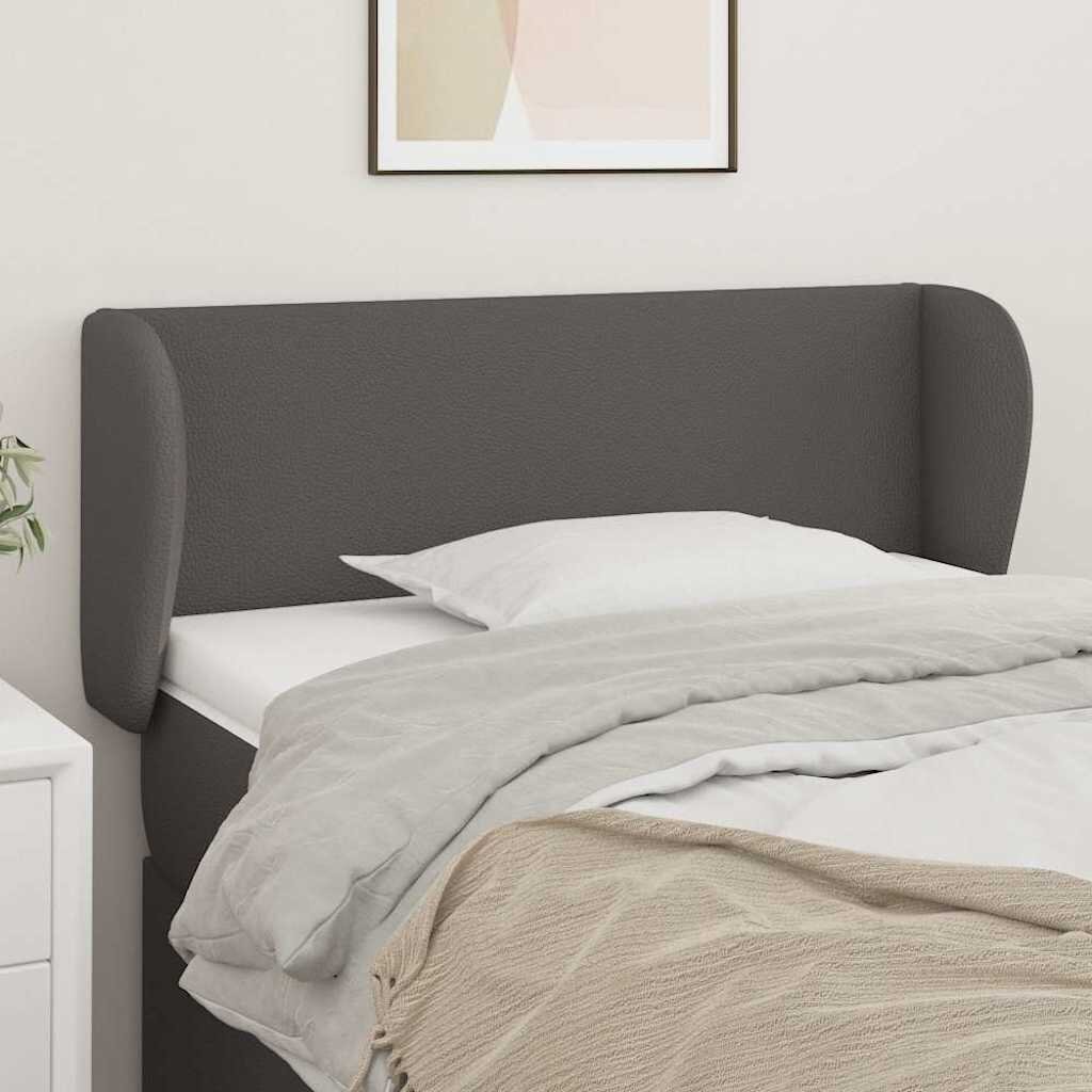 vidaXL Горна табла с уши сива 83x23x78/88 см изкуствена кожа