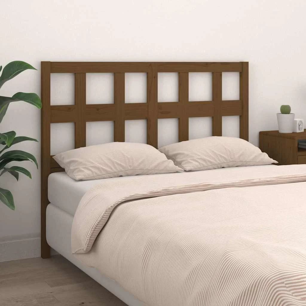 vidaXL Горна табла за легло меденокафява 1255x4x100 см бор масив
