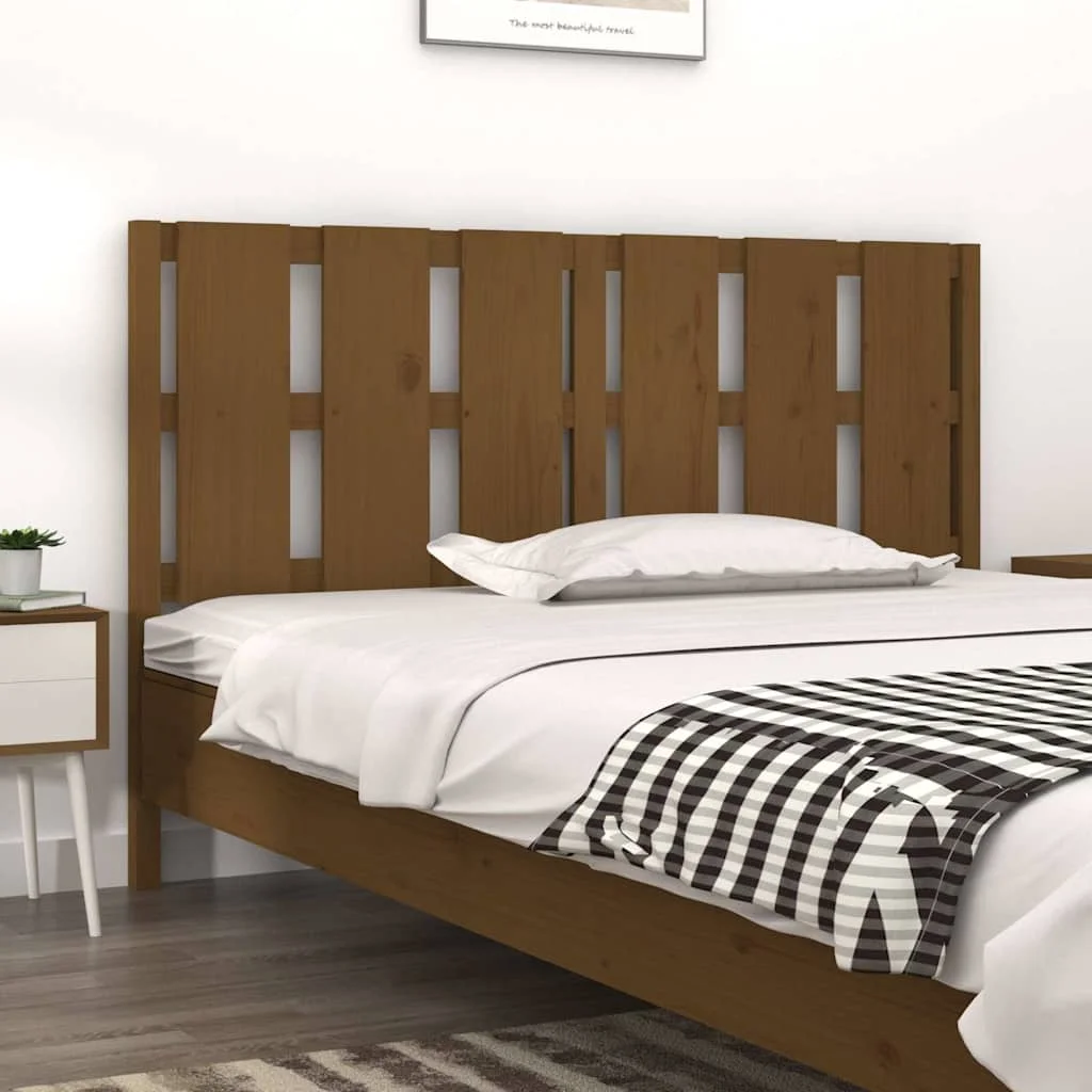 vidaXL Горна табла за легло меденокафява 1555x4x100 см бор масив