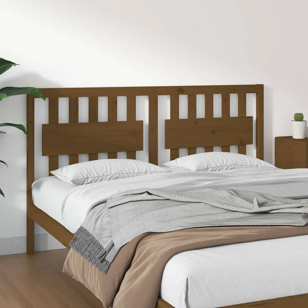 vidaXL Горна табла за легло меденокафява 1555x4x100 см бор масив