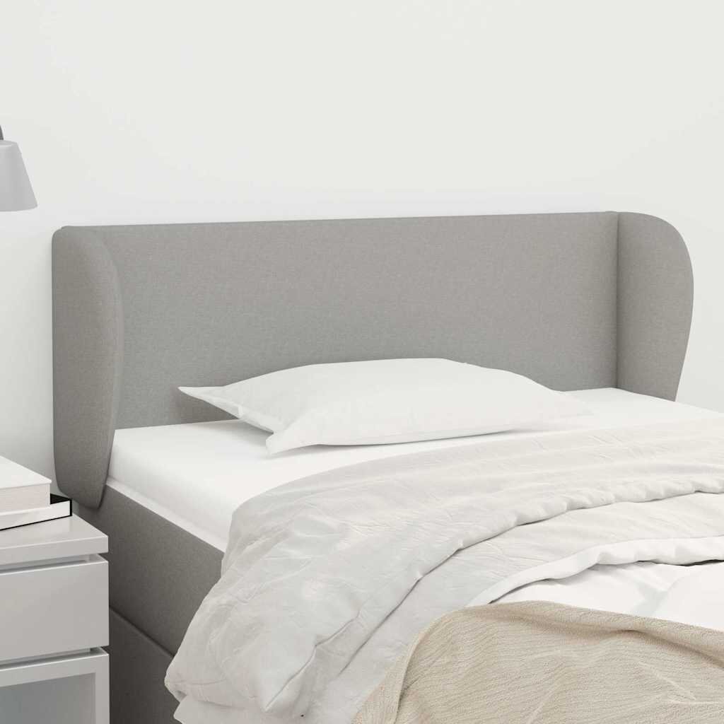 vidaXL Горна табла за легло с уши светлосива83x23x78/88 см плат