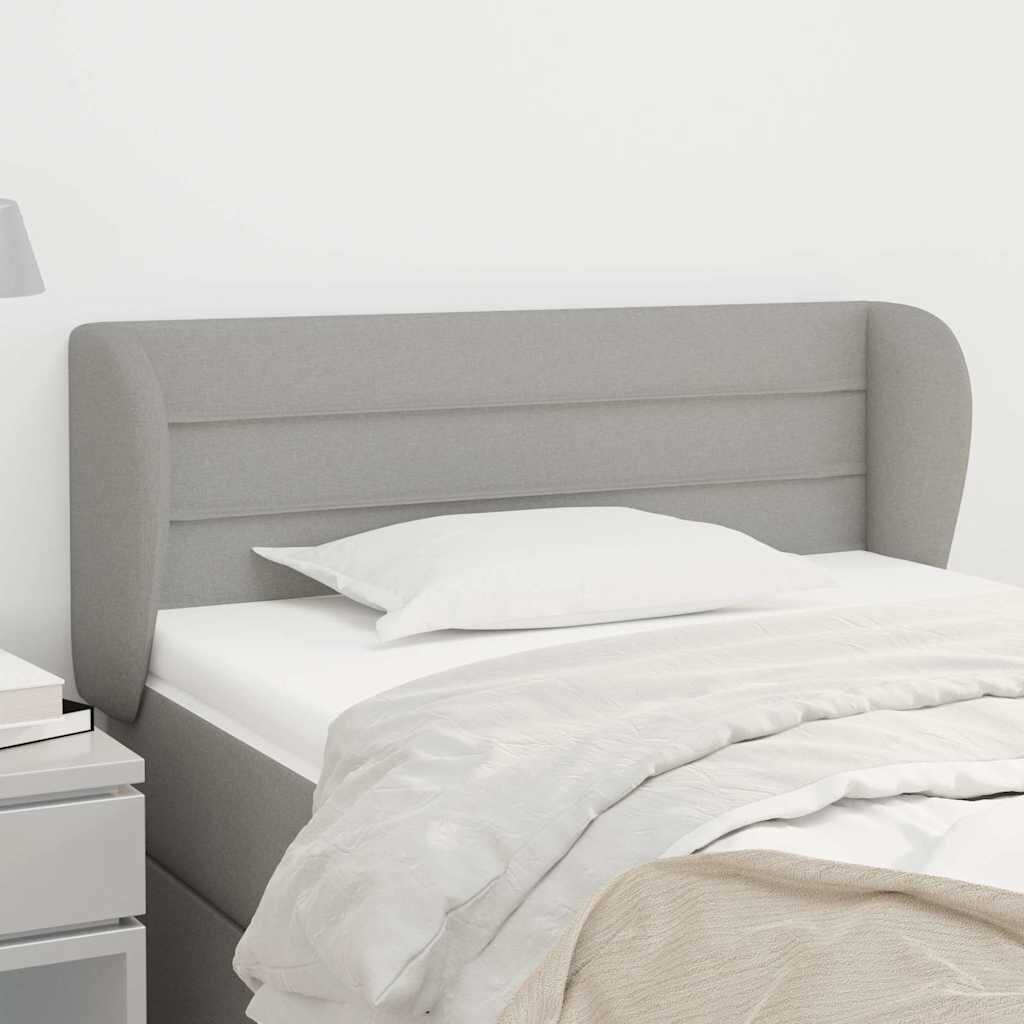 vidaXL Горна табла за легло с уши светлосива83x23x78/88 см плат